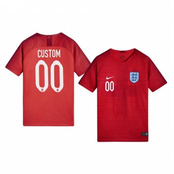 Youth 2018 World Cup England Custom Youth Away Official Jersey