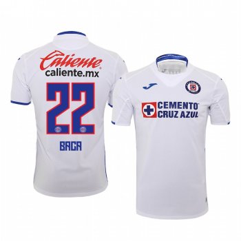 Rafael Baca Cruz Azul 19-20 Away Men's White Official Short Sleeve Jersey