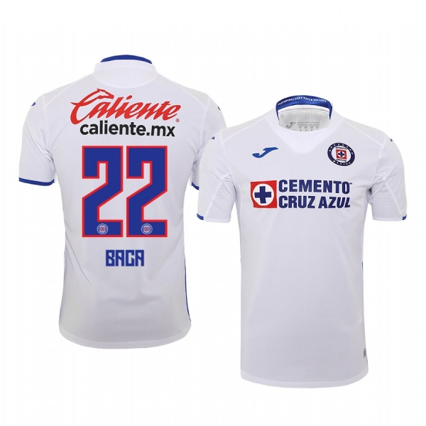 Rafael Baca Cruz Azul 19-20 Away Men's White Official Short Sleeve Jersey