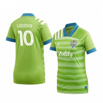 Women's Seattle Sounders FC Nicolas Lodeiro Green Forever Short Sleeve Jersey 2020