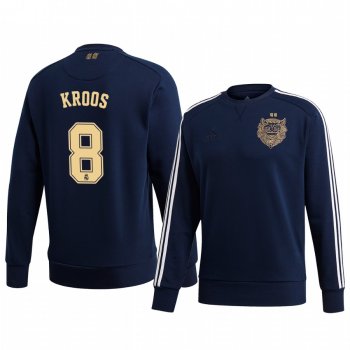 Toni Kroos Real Madrid 2020 Chinese New Year Blue Long Sleeve Pullover Sweatshirt