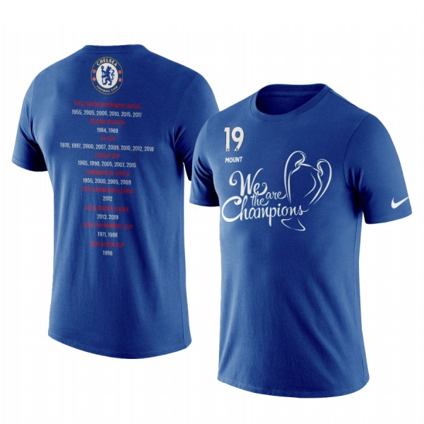 Men's Mason Mount Chelsea We Are The Champions Short Sleeve T-shirt