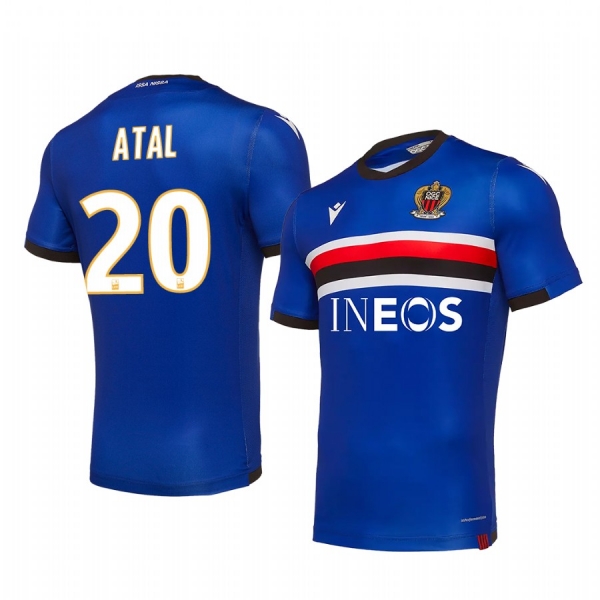 OGC Nice Youcef Atal Men's Royal Third Short Sleeve Jersey 19-20