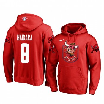 Amadou Haidara RB Leipzig Red Team Logo Pullover Hoodie