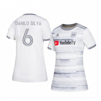 Women's Danilo Silva Los Angeles FC 2020-21 Away Replica Short Sleeve White Jersey