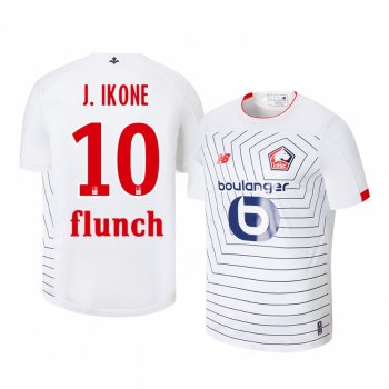 Jonathan Ikone Lille OSC 19-20 Third Men's White Short Sleeve Jersey