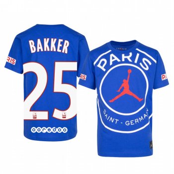 Paris Saint-Germain Mitchel Bakker Men's Royal Game T-Shirt 2020-21