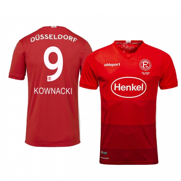 Fortuna Düsseldorf Dawid Kownacki 19-20 Away Men's Red Short Sleeve Jersey