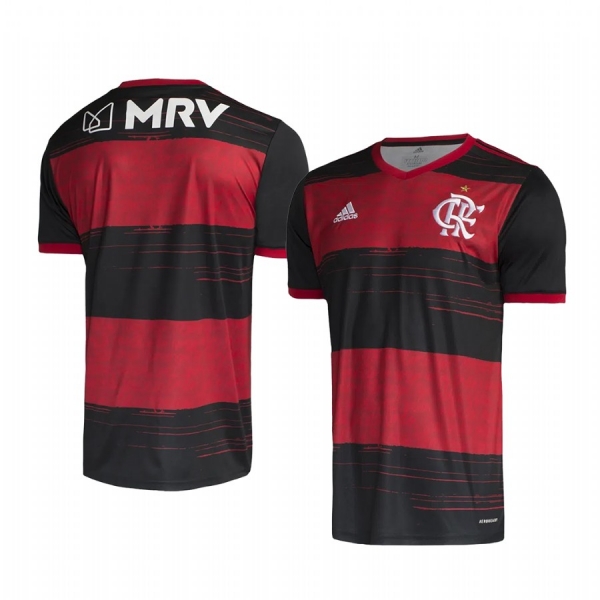 Flamengo Men's Red Black Home Short Sleeve Jersey 2020