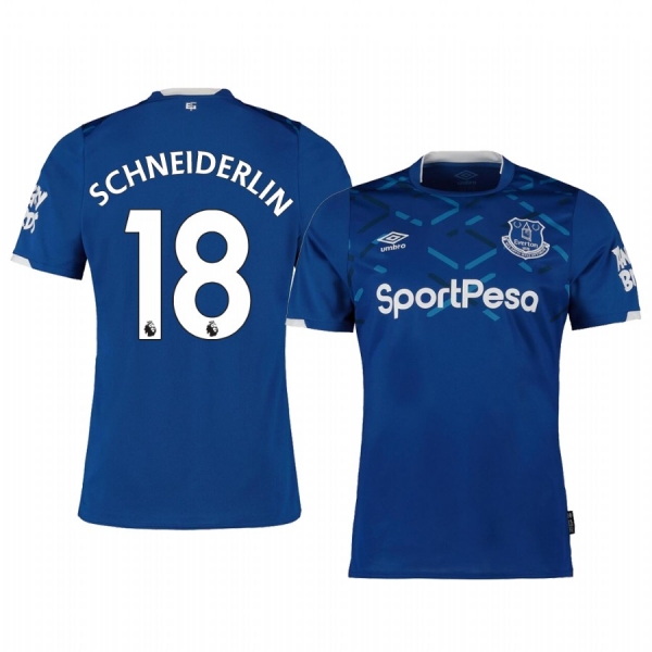 Men's Morgan Schneiderlin Everton Home Short Sleeve Jersey 19-20