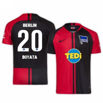 Hertha BSC Dedryck Boyata Red Black Away Jersey 19-20 Men's