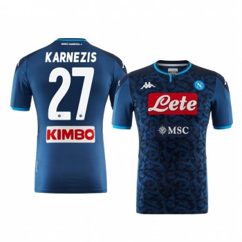 SSC Napoli Orestis Karnezis Men's 19-20 Goalkeeper Replica Short Sleeve Jersey