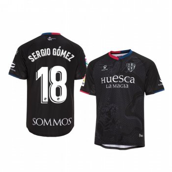 Sergio Gomez SD Huesca Third White Short Sleeve Jersey