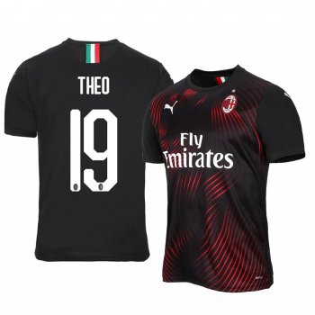 Theo Hernandez AC Milan 19-20 Black Third Alternate Jersey Men's