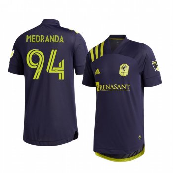 Nashville SC Jimmy Medranda Away Men's Authentic Short Sleeve Jersey 2020