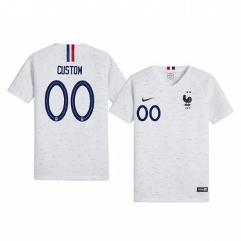 Youth 2018 World Cup Champions France Custom Youth Away Official Jersey