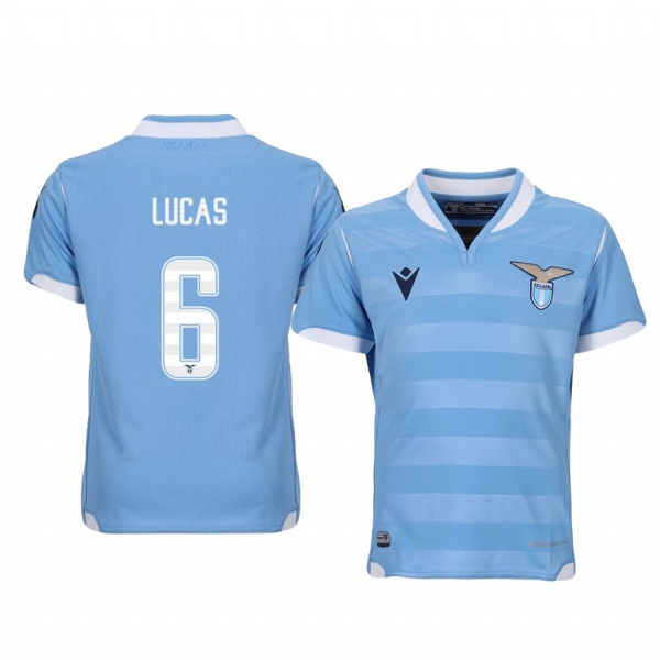 Youth Lucas Leiva Lazio 19-20 Home Light Blue Short Sleeve Jersey