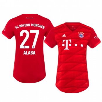 Women's Bayern Munich David Alaba Home Jersey 19-20