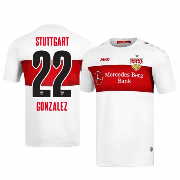 VfB Stuttgart Nicolas Gonzalez Men's 19-20 Home Replica Short Sleeve Jersey