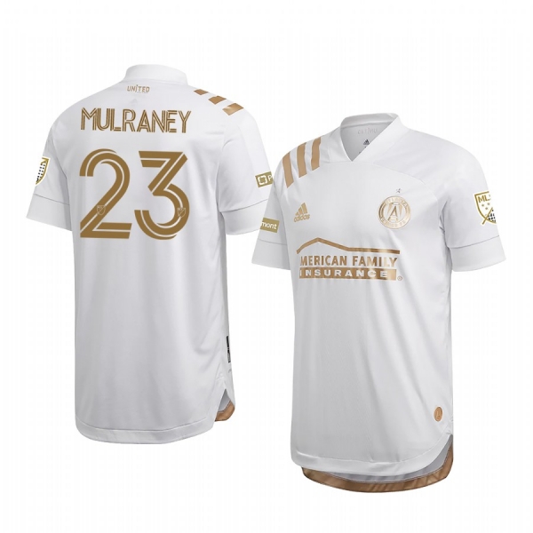 Jake Mulraney Atlanta United White 2020 Kings Men's Authentic Short Sleeve Jersey