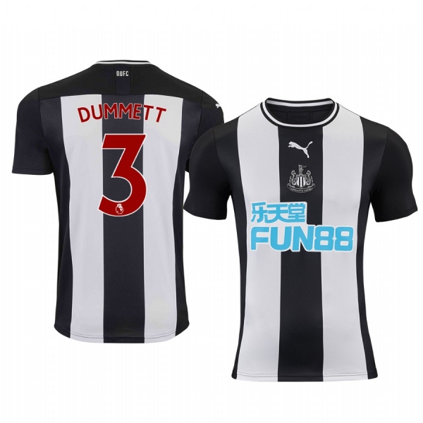 Men's Paul Dummett Newcastle United Home Short Sleeve Jersey 19-20