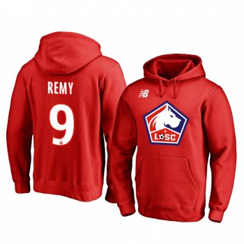 Loic Remy Lille OSC Red Team Logo Pullover Hoodie