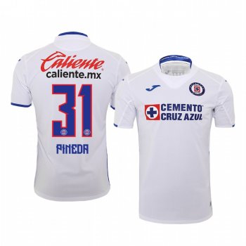 Orbelin Pineda Cruz Azul 19-20 Away Men's White Official Short Sleeve Jersey