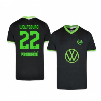 Marin Pongracic VfL Wolfsburg 2020-21 Home Men's Green Short Sleeve Jersey