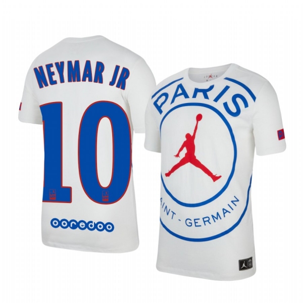 Paris Saint-Germain Neymar JR Men's White Game Jersey 2020-21