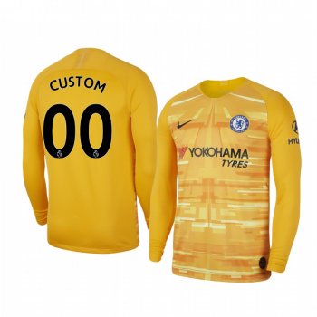 19-20 Chelsea Custom Stadium Goalkeeper Long Sleeve Jersey Men's