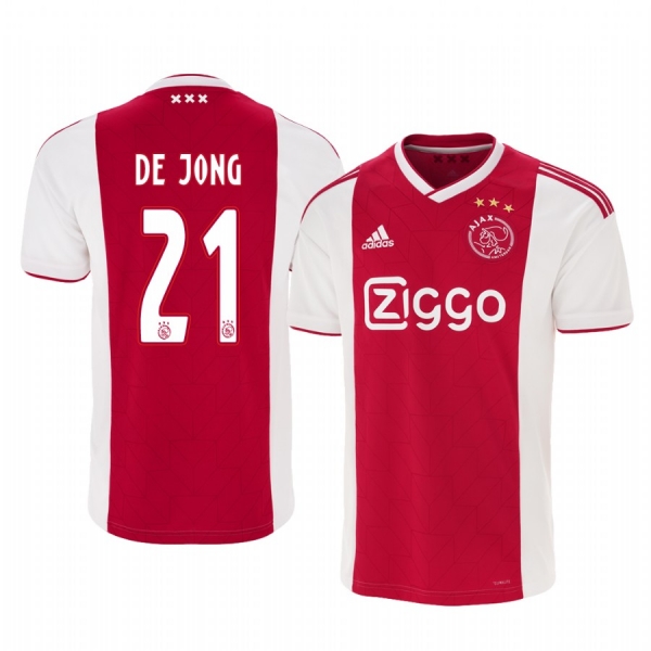 Men's Frenkie de Jong Ajax 18-19 Home Jersey