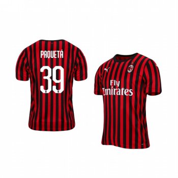 AC Milan Lucas Paquetá 19-20 Home Men's Short Sleeve Jersey