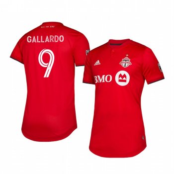 Toronto FC Erickson Gallardo Men's Red Primary Short Sleeve Jersey 2020