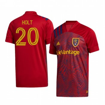 Erik Holt Real Salt Lake 2020 Home Replica Short Sleeve Red Jersey