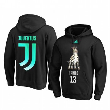 Danilo Juventus 2020 Black Mascot Pullover Hoodie Personalized