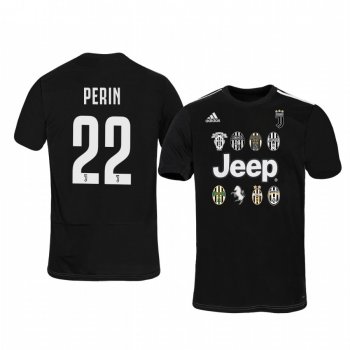 Mattia Perin Juventus Historic Logo Black Short Sleeve Jersey