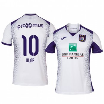 Michel Vlap Anderlecht 19-20 Away Men's White Short Sleeve Jersey