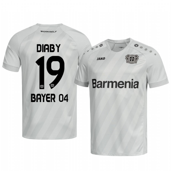 Bayer Leverkusen Moussa Diaby White Away Jersey 19-20 Men's