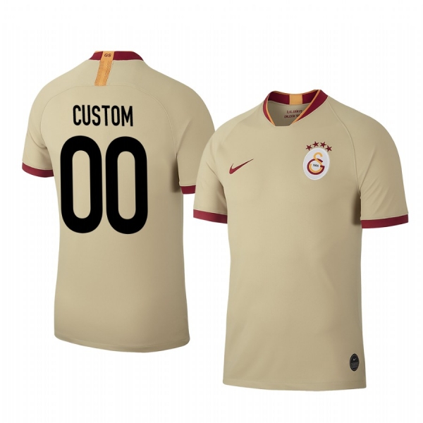 Custom Galatasaray 19-20 Khaki Away Men's Short Sleeve Jersey