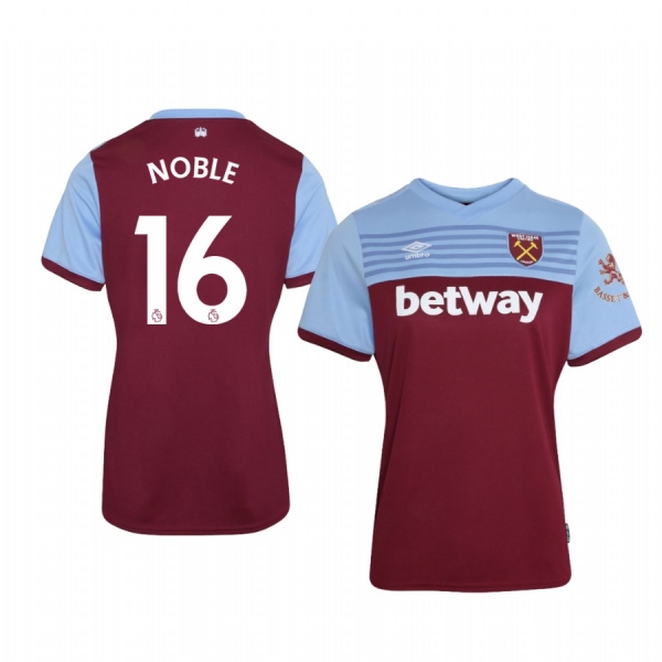 Women's Mark Noble West Ham United Home Jersey 19-20