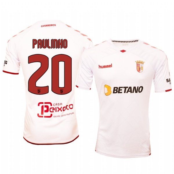 Paulinho Braga Away White Short Sleeve Jersey