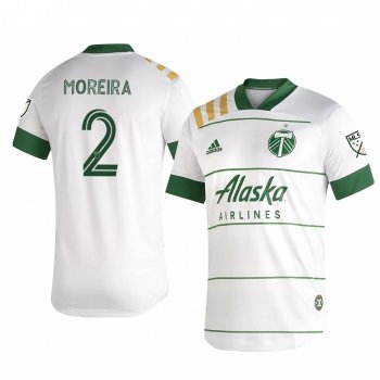 Portland Timbers Jorge Moreira Men's White Secondary Short Sleeve Jersey 2020