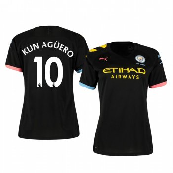 Women's Sergio Agüero Manchester City Away Short Sleeve Jersey 19-20