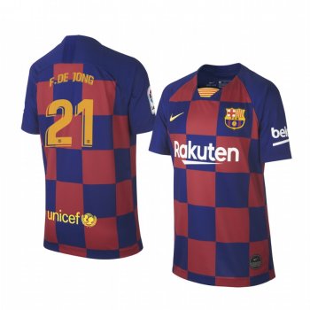 Youth Frenkie de Jong Barcelona Home Jersey 19-20