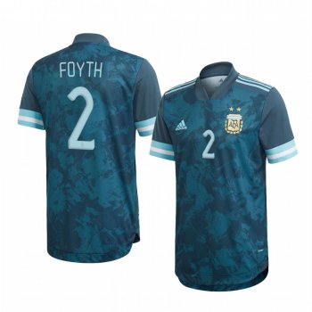 Argentina National Team Juan Foyth Men's Blue Away Official Jersey 2020