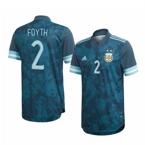 Argentina National Team Juan Foyth Men's Blue Away Official Jersey 2020