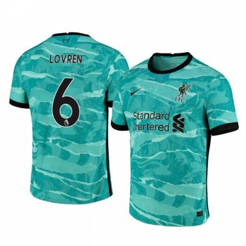 Dejan Lovren Liverpool 2020-21 Away Men's Green Short Sleeve Jersey