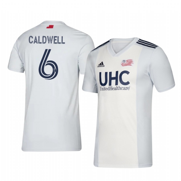 Scott Caldwell New England Revolution 2020-21 Away Men's White Short Sleeve Jersey