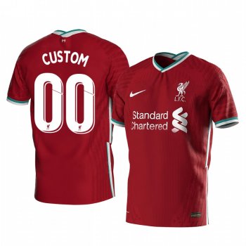 Custom Liverpool 2020-21 Red Home Men's Short Sleeve Jersey