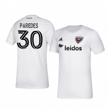 Kevin Paredes D.C. United 2020-21 Away Men's White Short Sleeve Jersey